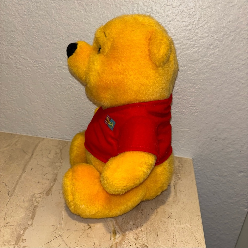 Vintage Disney's Winnie The Pooh 1994 Teddy Bear Plush With Honey Pot Mattel - Picture 4 of 9